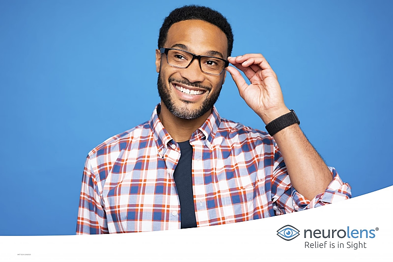 A photo of a man wearing Neurolens frames